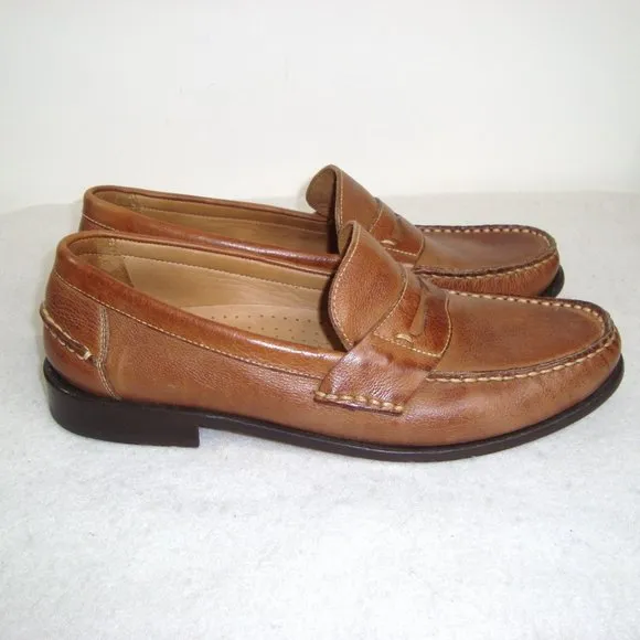 BELVEDERE Mens Leather 'Michelle' Moc Toe Loafers Size 11.5D