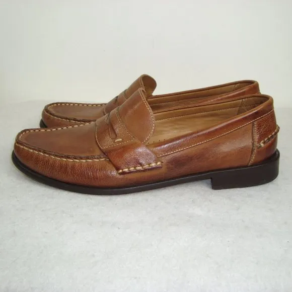 BELVEDERE Mens Leather 'Michelle' Moc Toe Loafers Size 11.5D