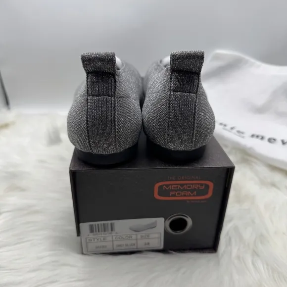 BERNIE MEV Safira Comfort Flats Grey/Silver 7.5 (38)