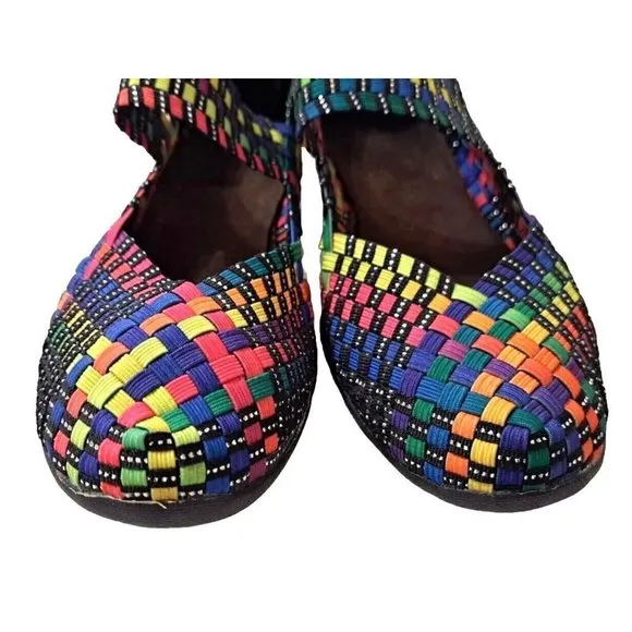 Bernie Mev US 8.5/EU 40 Multicolor Slip On Mary Jane Stretch Flats