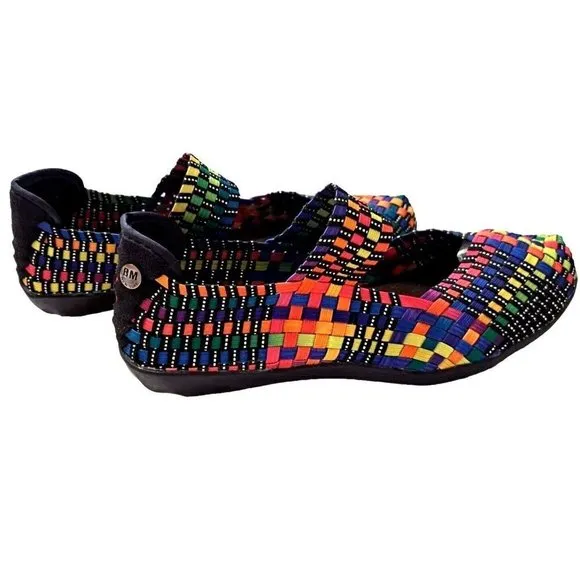 Bernie Mev US 8.5/EU 40 Multicolor Slip On Mary Jane Stretch Flats