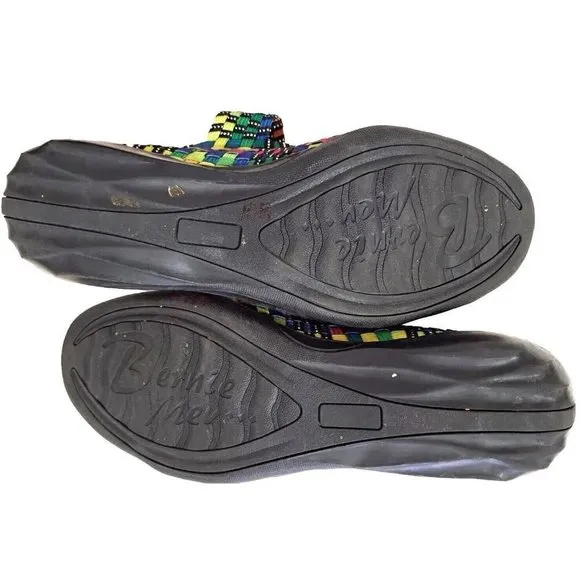 Bernie Mev US 8.5/EU 40 Multicolor Slip On Mary Jane Stretch Flats