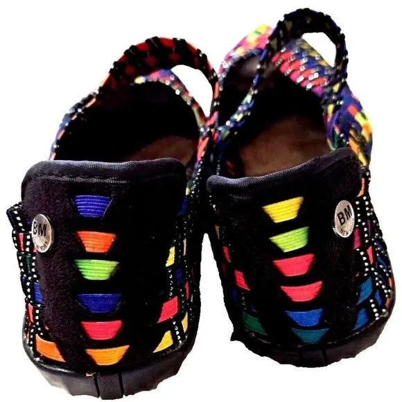 Bernie Mev US 8.5/EU 40 Multicolor Slip On Mary Jane Stretch Flats