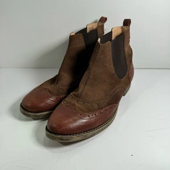 Bertie Pander Leather Brogue Boots sz 7 Euro 38 #G553