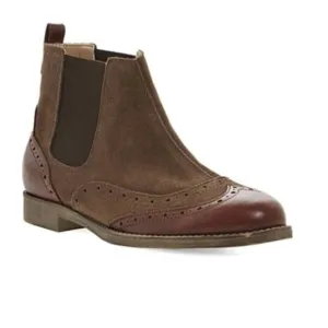 Bertie Pander Leather Brogue Boots sz 7 Euro 38 #G553