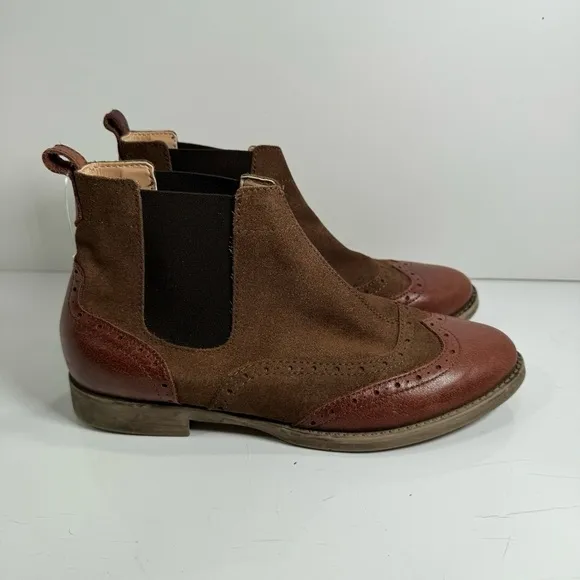 Bertie Pander Leather Brogue Boots sz 7 Euro 38 #G553