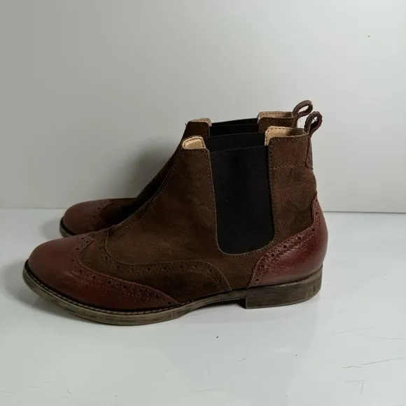 Bertie Pander Leather Brogue Boots sz 7 Euro 38 #G553