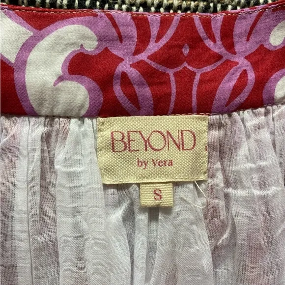 Beyond by Vera Red Purple 1535 Como Rouge Print Anna Midi Skirt