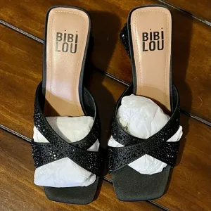 Bibi Lou Black Embellished Sandals