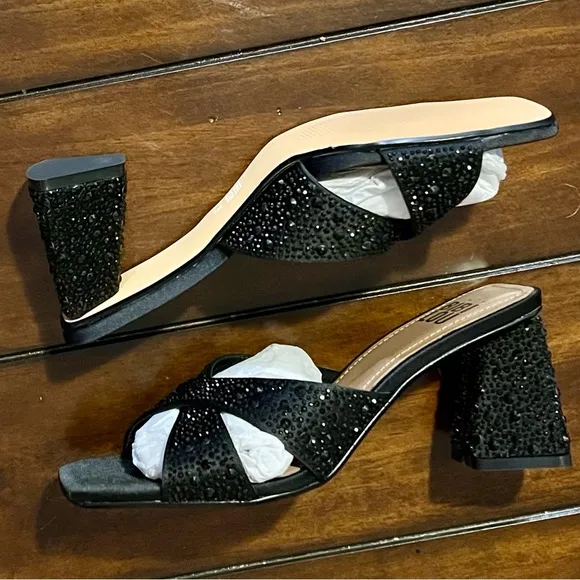 Bibi Lou Black Embellished Sandals