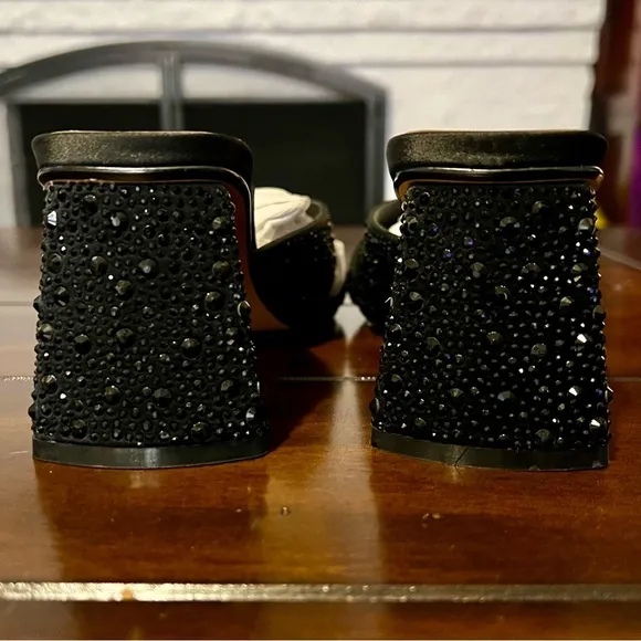 Bibi Lou Black Embellished Sandals