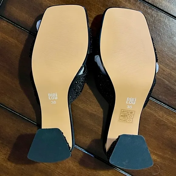 Bibi Lou Black Embellished Sandals