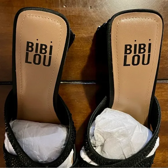 Bibi Lou Black Embellished Sandals