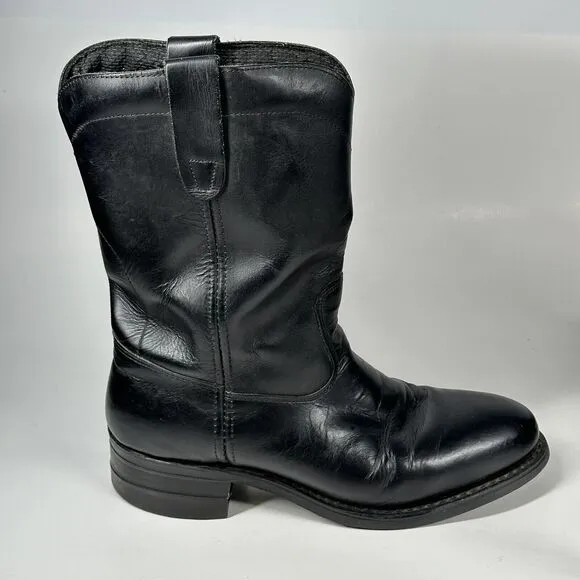 Biltrite Boots Mens Size 8D Leather Western Boots Black 950054 Made in USA