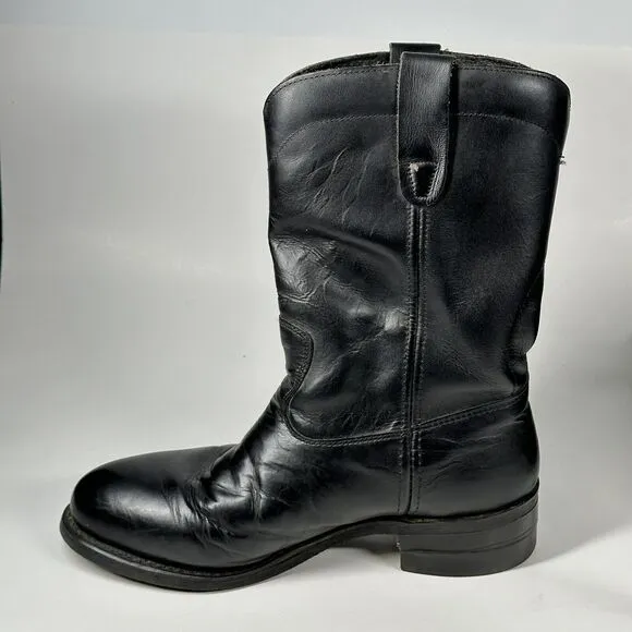 Biltrite Boots Mens Size 8D Leather Western Boots Black 950054 Made in USA