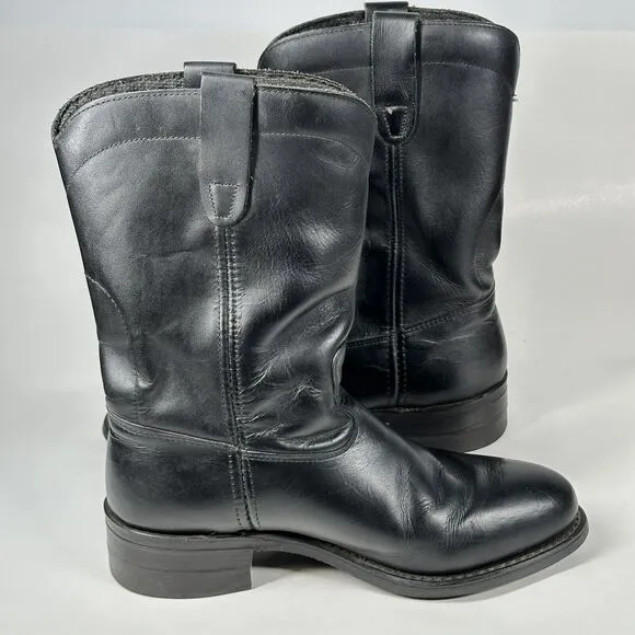 Biltrite Boots Mens Size 8D Leather Western Boots Black 950054 Made in USA