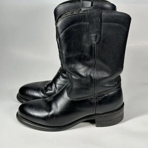 Biltrite Boots Mens Size 8D Leather Western Boots Black 950054 Made in USA