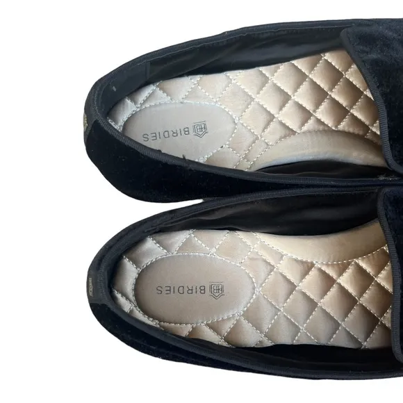 Birdies Black Velvet The Starling Flats Slip Ons Size Women’s 8 US EUC