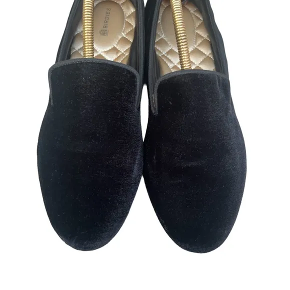 Birdies Black Velvet The Starling Flats Slip Ons Size Women’s 8 US EUC