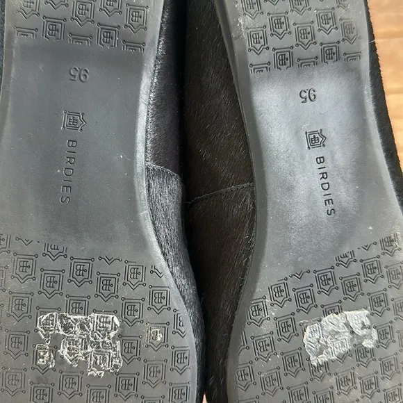 Birdies Blackbird Cowhair Flats Loafers 9.5