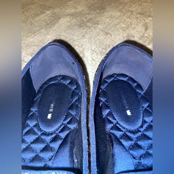 Birdies Blue Sparkle Flats Womens 9 The Starling Shoe in Navy