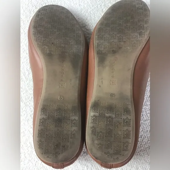 Birdies Empowered Hand Painted Leather Flats Limited Edition Tan Women’s 8.5