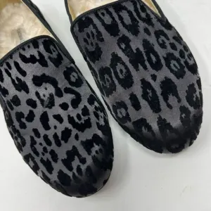 Birdies Shoes Flats Loafers Black Velvet Leopard Size 5