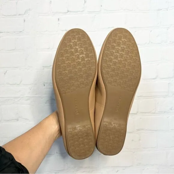 Birdies taupe supple leather slip on loafer flats size 9.5 NEW