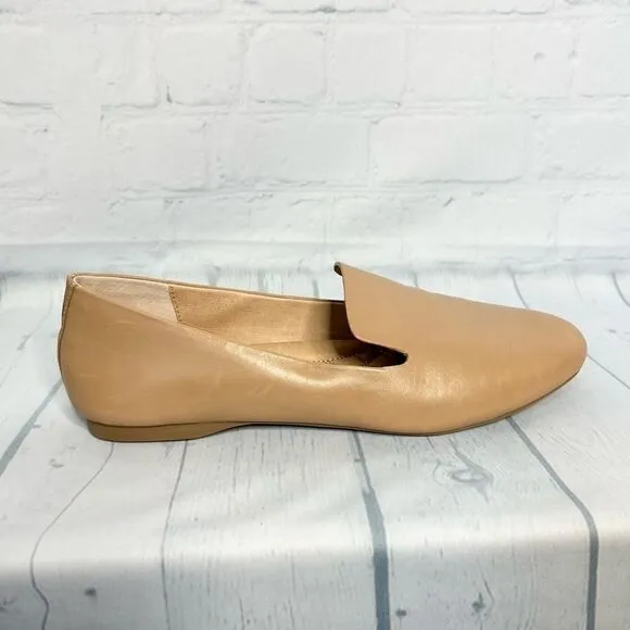 Birdies taupe supple leather slip on loafer flats size 9.5 NEW