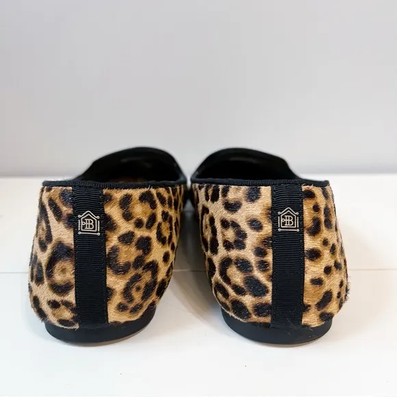 Birdies The Blackbird Calf Hair Cheetah Print Loafers Black Brown Size 7