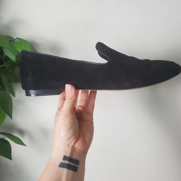 Birdies The Starling Black Velvet Leather Loafers Womens Size 11