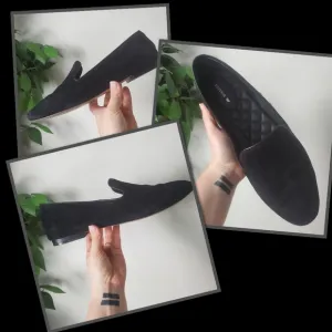 Birdies The Starling Black Velvet Leather Loafers Womens Size 11