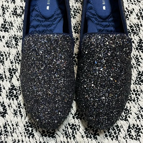 BIRDIES The Starling Slipper Flats in Galaxy Glitter Size 7.5