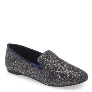 BIRDIES The Starling Slipper Flats in Galaxy Glitter Size 7.5