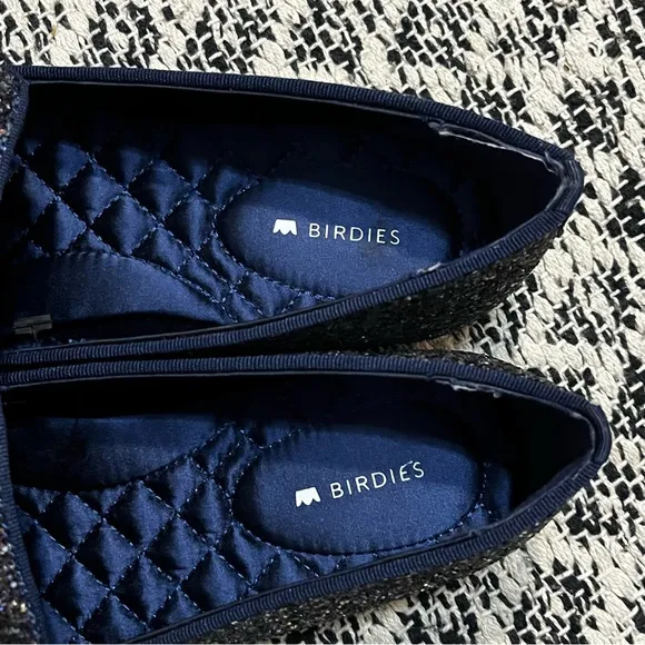 BIRDIES The Starling Slipper Flats in Galaxy Glitter Size 7.5