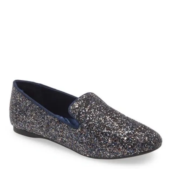 BIRDIES The Starling Slipper Flats in Galaxy Glitter Size 7.5
