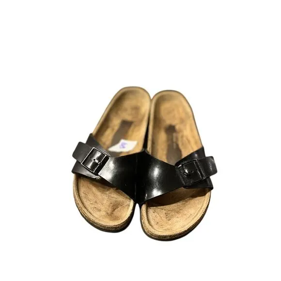 Birkenstock Arizona‎ Black Leather Sandals - Size 8