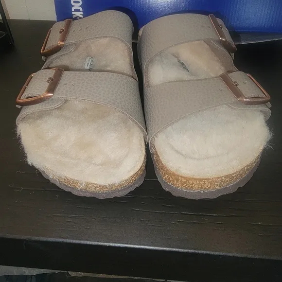 Birkenstock Arizona Kids Shearling Gray Taupe Sandal