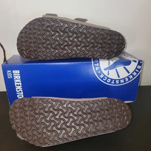 Birkenstock Arizona Kids Shearling Gray Taupe Sandal