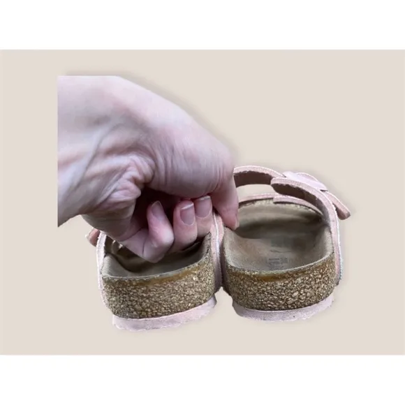 Birkenstock Arizona Kids Vegan textile soft pink sandals