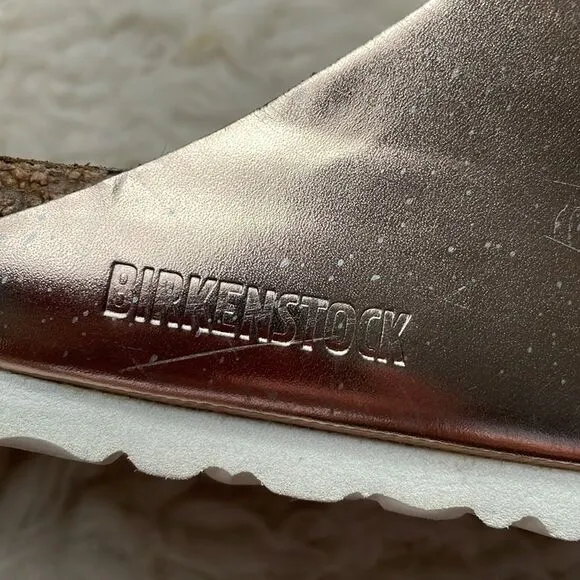 Birkenstock Arizona Metallic Copper Leather Size 39