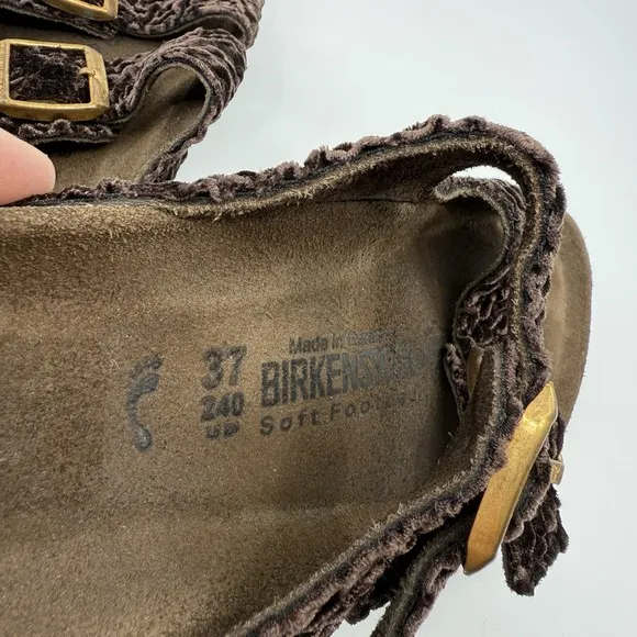 BIRKENSTOCK Arizona Persian Textile Sandals 37 Med/Narrow Soft Footbed 6-6.5