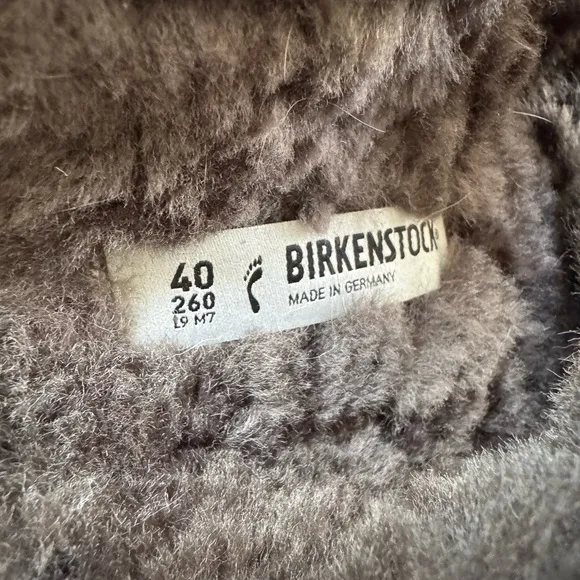 Birkenstock Arizona Sherling Suede Leather in Thyme Dark Green Size 40 Narrow