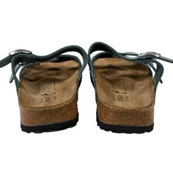 Birkenstock Birki’s Nepal Cross Strap Sandals Pebbled Green Women's US 8 EU 39