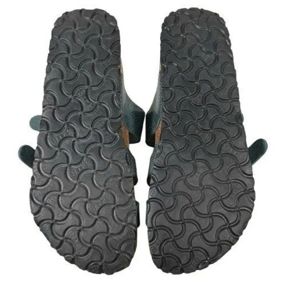 Birkenstock Birki’s Nepal Cross Strap Sandals Pebbled Green Women's US 8 EU 39