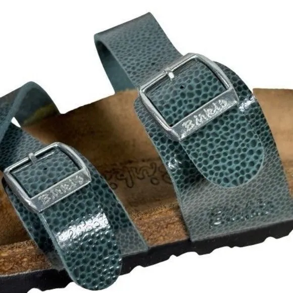 Birkenstock Birki’s Nepal Cross Strap Sandals Pebbled Green Women's US 8 EU 39