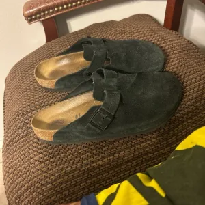 Birkenstock Dark Green Suede Sandals