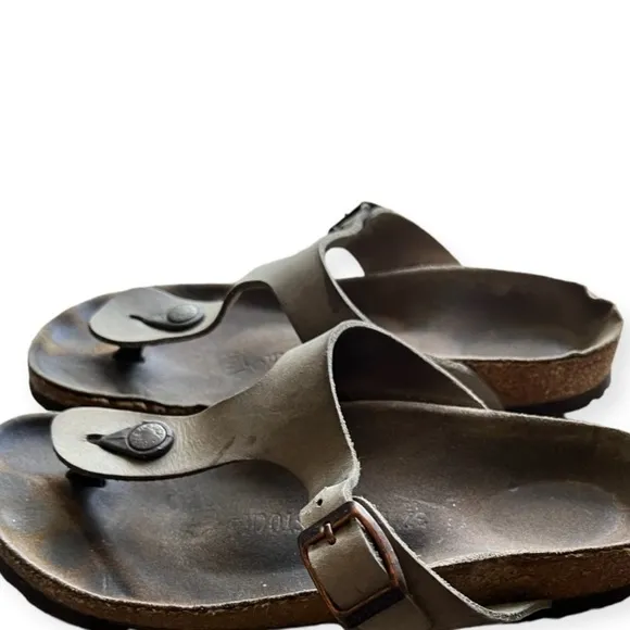 Birkenstock Gizeh Thong Leather Sandals Tan 37/6