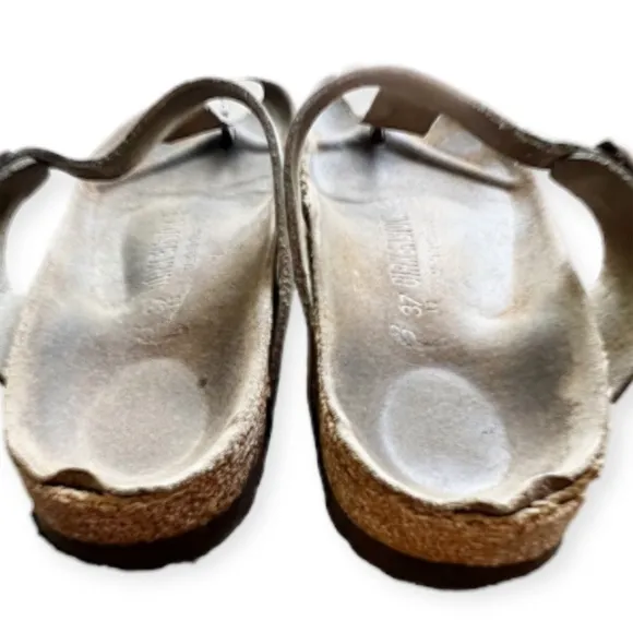 Birkenstock Gizeh Thong Leather Sandals Tan 37/6
