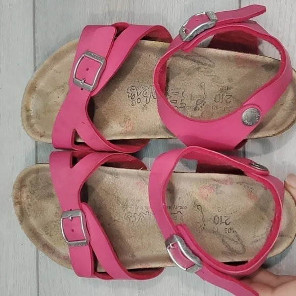 Birkenstock Kids Girls Rio magic  pink Ankle Strap Sandals shoes sz 33/2